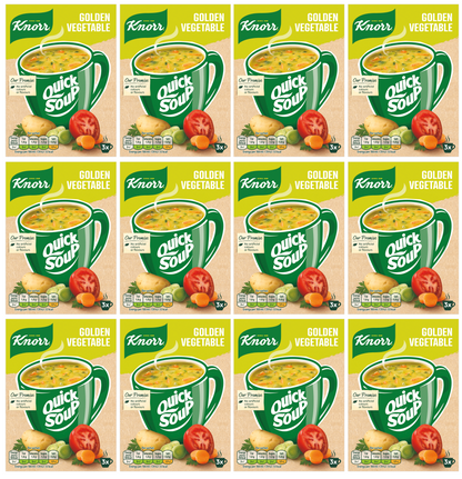 12 x Knorr Quick Soup Gold Vegetable 3 Pk 190Ml