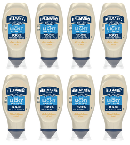 8 x Hellmanns Mayo Squeezy Light 430Ml