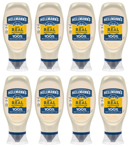 8 x Hellmanns Mayo Squeezy Real 430Ml