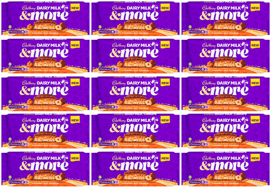 15 x Cadbury Dairy Milk & More Caramel Nut Crunch  - 200GM