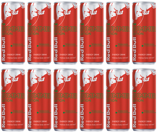 12 x Red Bull Energy Drink Editions Watermelon 250Ml