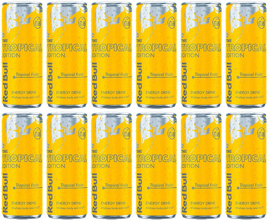 12 x Red Bull Energy Drink Editions Tropical - 250ML
