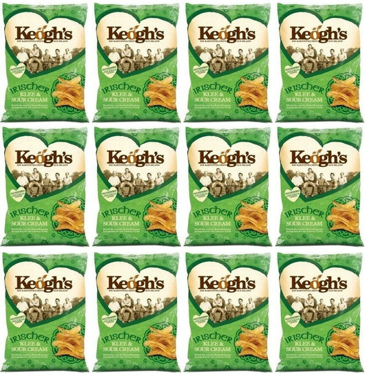 12 x Keogh's Shamrock And Sour Cream 125G