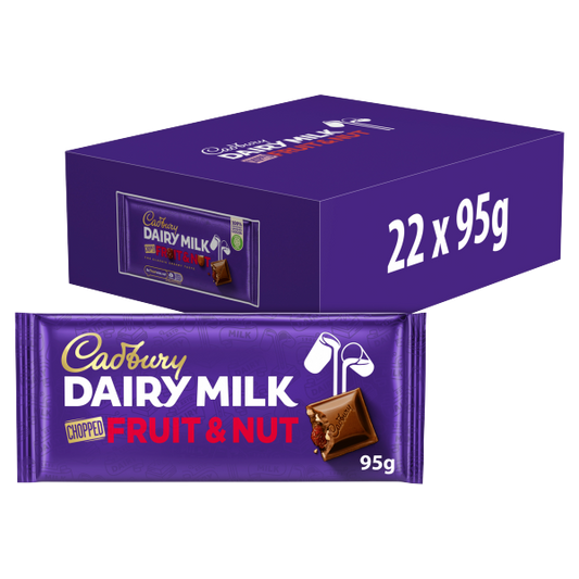 22 x Cadbury Fruit N Nut Bar - 95GM