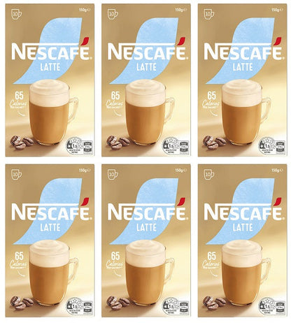 6 x Nescafe Latte Frothy Coffee Sachets - 126