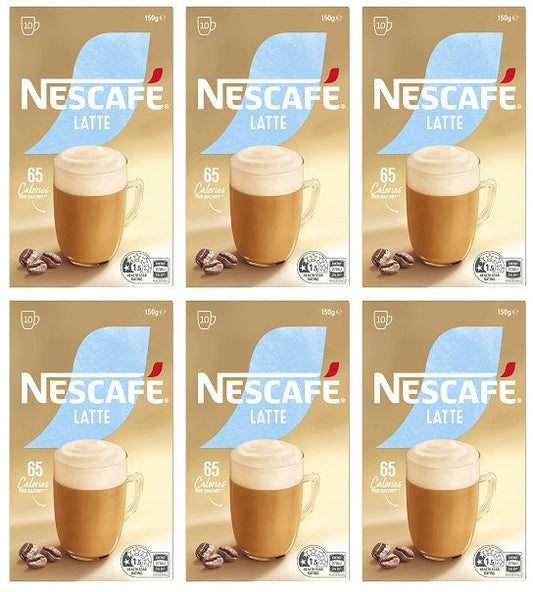 6 x Nescafe Latte Frothy Coffee Sachets - 126