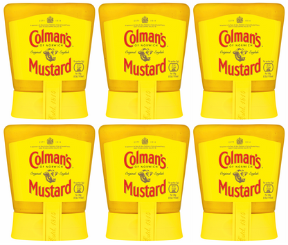 6 x Colmans English Mustard Squeezy 150G