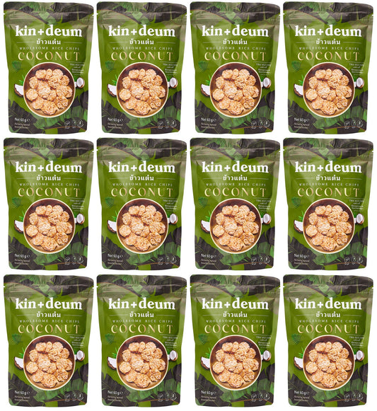 12 x Kin + Deum Coconut Rice Chips - 60g