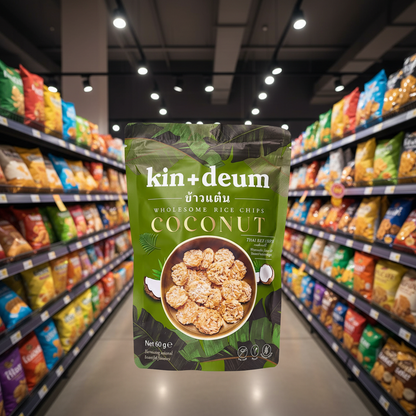 12 x Kin + Deum Coconut Rice Chips - 60g