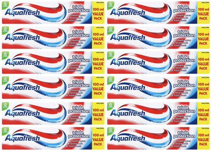 12 x Aquafresh Triple Protect Toothpaste 100Ml