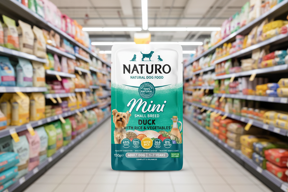 8 X Naturo Adult Mini Duck & Rice Pouch 150GM