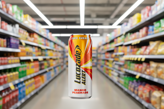 12 X Lucozade Alert Zero Mango Peachade 500ML