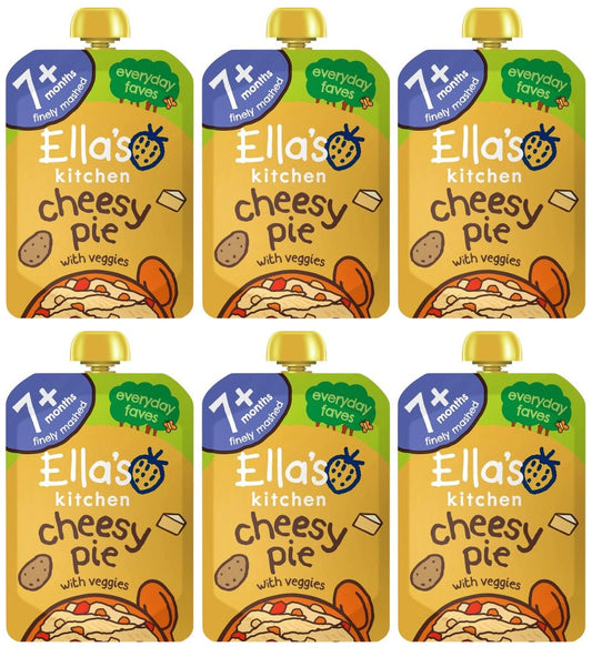 6 x Ella's Kitchen Stage 2 Baby Food - Cheese Pie - 130G