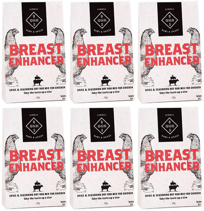 6 x Bohns Breast Enhancer Dry Spice Rub - 60g