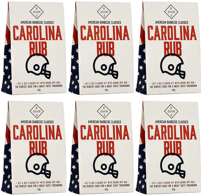 6 x Bohns Carolinas Rub American Classic Rub - 60g