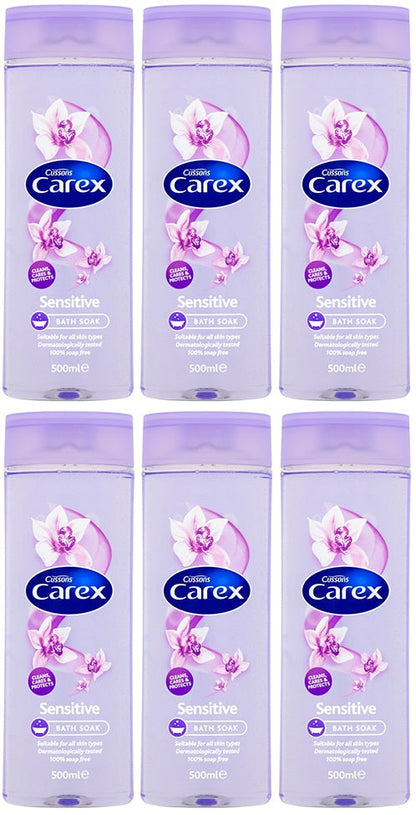 6 x Carex Bath Soak Sensitive - 500ML