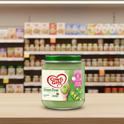 6 x Cow & Gate Jar Green Peas  - 125G