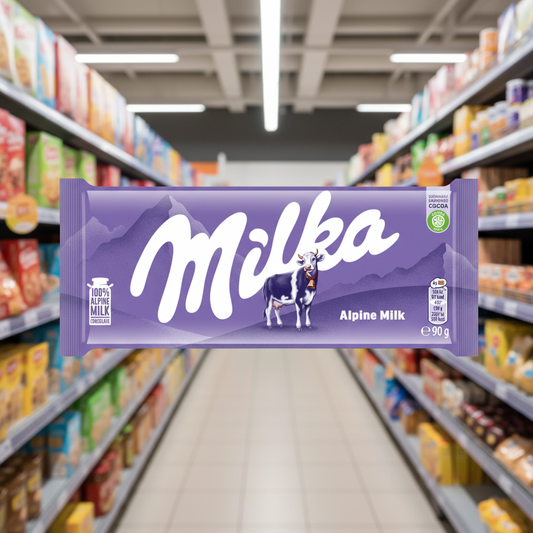 25 x Milka Alpine Milk Large Bar - 90GM