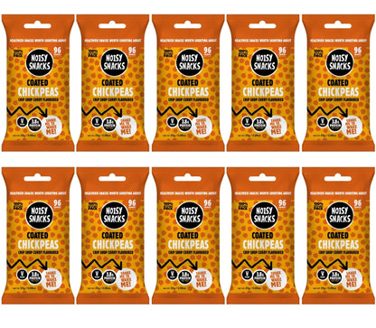 10 x Noisy Snacks Coated Chickpeas Chip Shop Curry - 25g