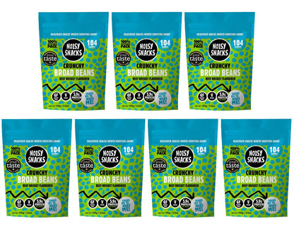 7 x Noisy Snacks Crunchy Broad Beans Beef Brisket - 100g