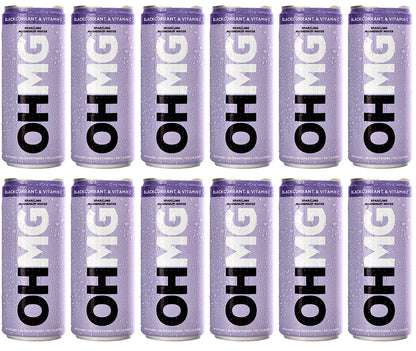 12 x OHMG Blackcurrant & Vitamin C  Sparkling Water - 330ml