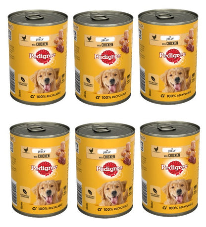 6 x Chicken In Jelly Pedigree 385Gm