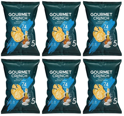 6 x Gourmet Crunch Salt & Balsamic Vinegar 5pk - 5X18GM