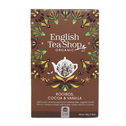 6 x English Tea Shop Chocolate, Rooibos & Vanilla - 20Bags