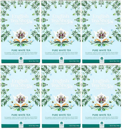6 x English Tea Shop Pure White Tea - 20Bags