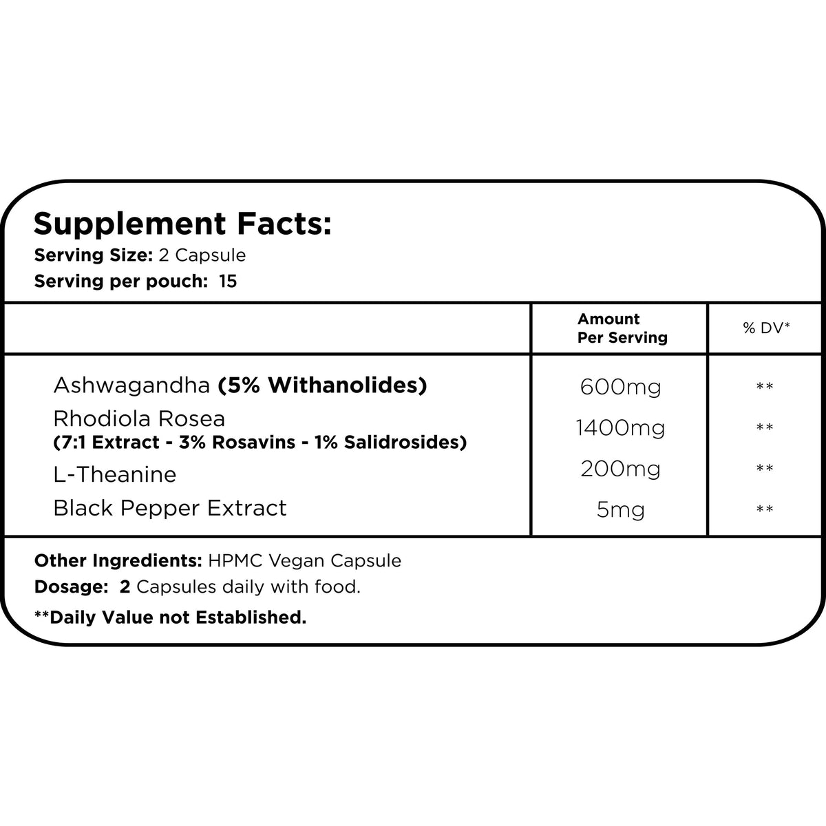 Ashwagandha Rhodiola Rosea L Theanine