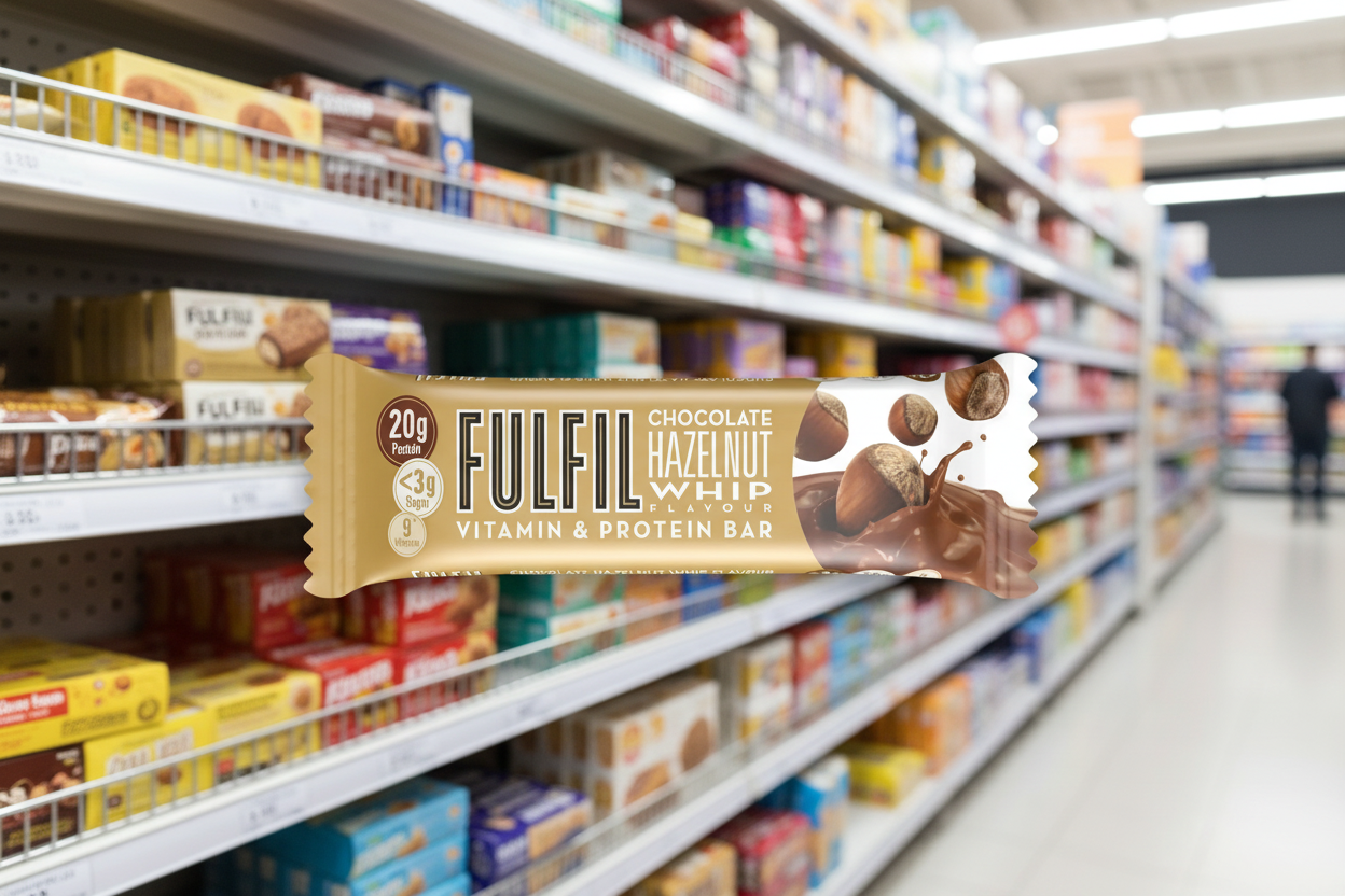 15 x Fulfil Chocolate Hazelnut Whip Flavour Vitamin & Protein Bar 55G