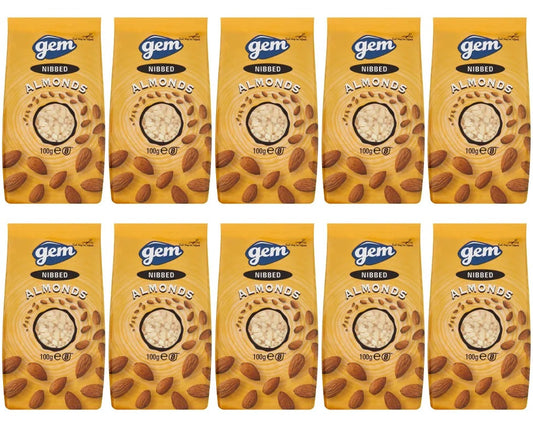 10 x Gem Nibbed Almonds 1Kg