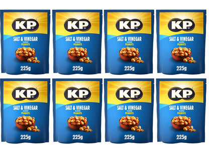 8 x Kp Salt & Vinegar Peanuts - 225GM