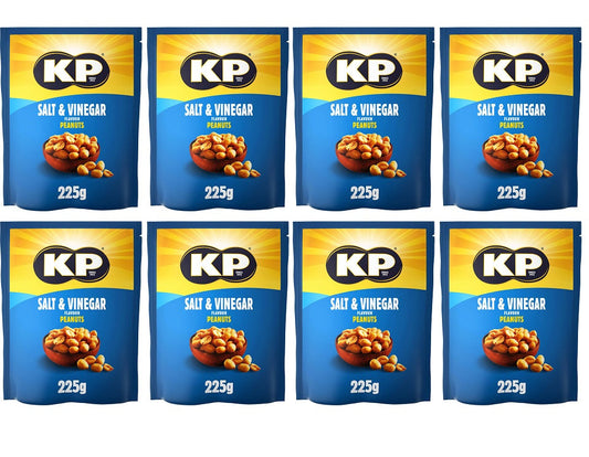 8 x Kp Salt & Vinegar Peanuts - 225GM