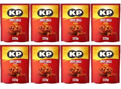 8 x Kp Spicy Chilli Peanuts - 225GM