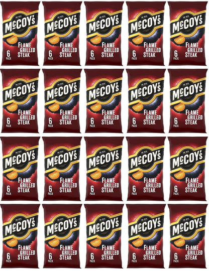 20 x Mccoys Flame Grilled Steak 6 Pack - 6X25GM