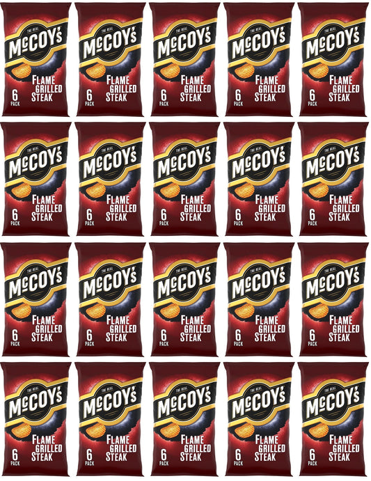 20 x Mccoys Flame Grilled Steak 6 Pack - 6X25GM