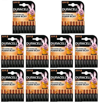 10 x Duracell Batteries Power Boost AAA - 8 PACK