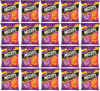 20 x Mccoys Hot N Spicy - 65GM