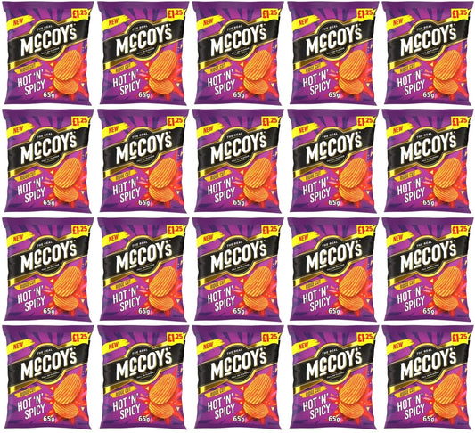20 x Mccoys Hot N Spicy - 65GM