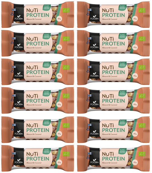 12 x Foodin NUTI Protein Almond & Caramel - 45g