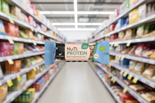 12 x Foodin NUTI Protein Dark chocolate & Sea Salt - 45g
