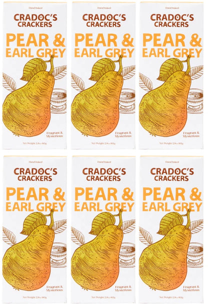 6 x Cradoc's Pear and Earl Grey Tea Crackers - 80g