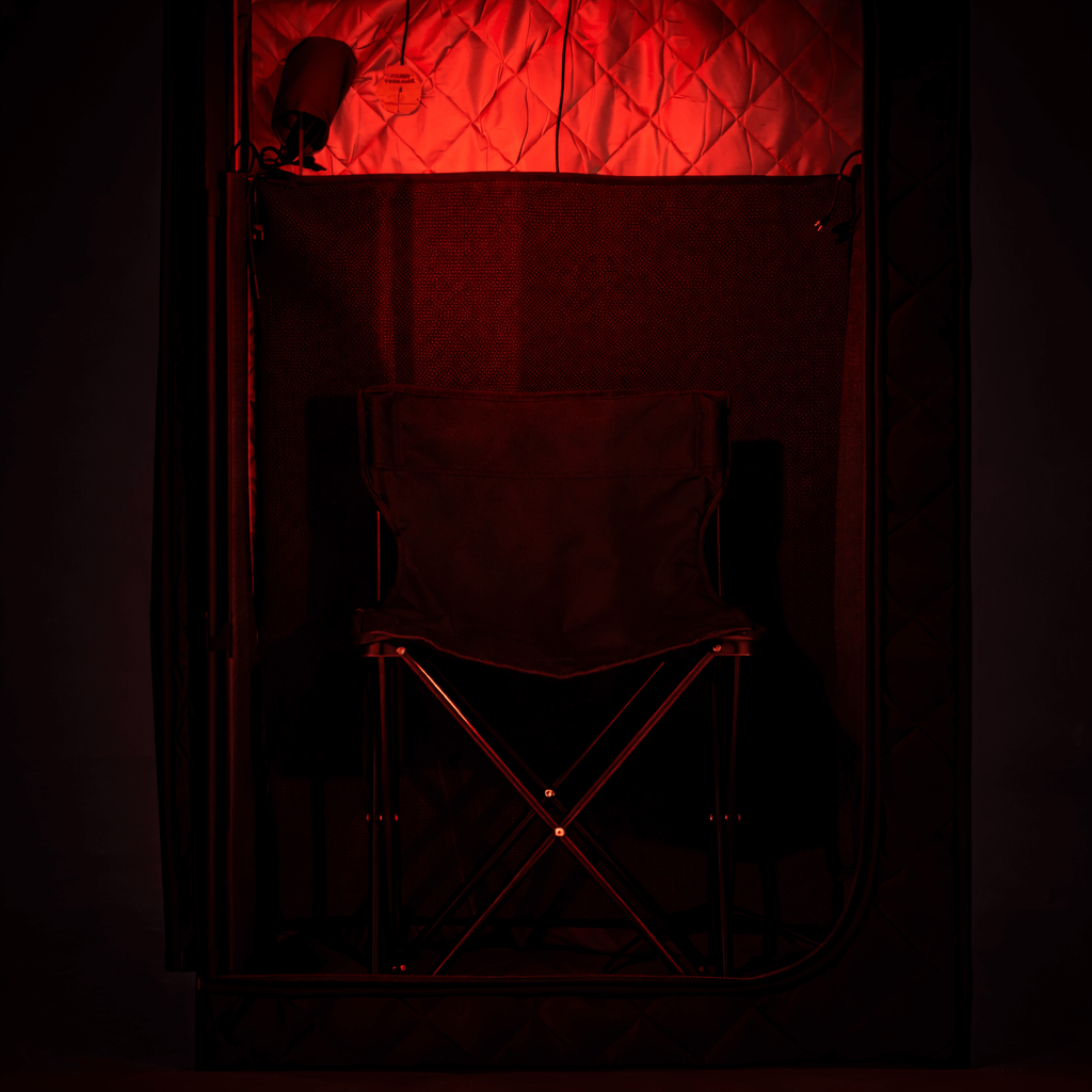 KOVE Portable Infrared Sauna Tent – Indoor 1 Person Far Infrared Sauna with Carbon Heating & Red Light