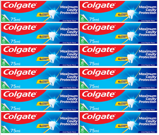 12 x Colgate Maximum Cavity Protection Toothpaste 75Ml