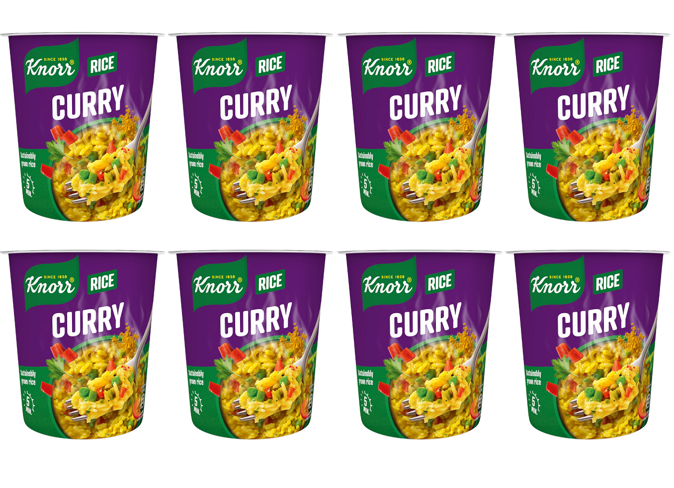 8 x Knorr Curry Rice 73G