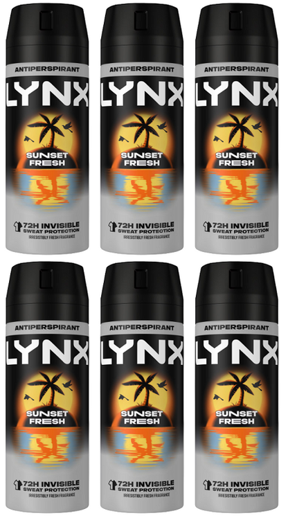 6 x Lynx Anti P Sunset Fresh - 150ML