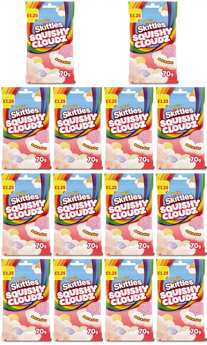 14 x Skittles Fruit Squishy Cloudz Treat Bag - 70GM