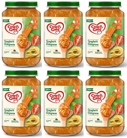 6 x Cow & Gate Jar Spaghetti Bolognese - 200G