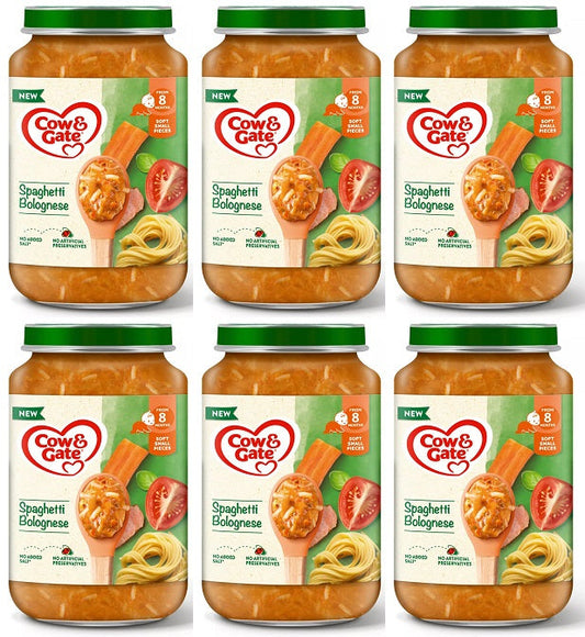 6 x Cow & Gate Jar Spaghetti Bolognese - 200G